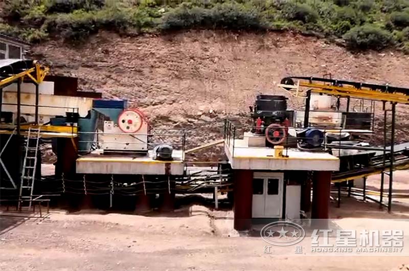 沖擊破搭配顎破、圓錐破現場